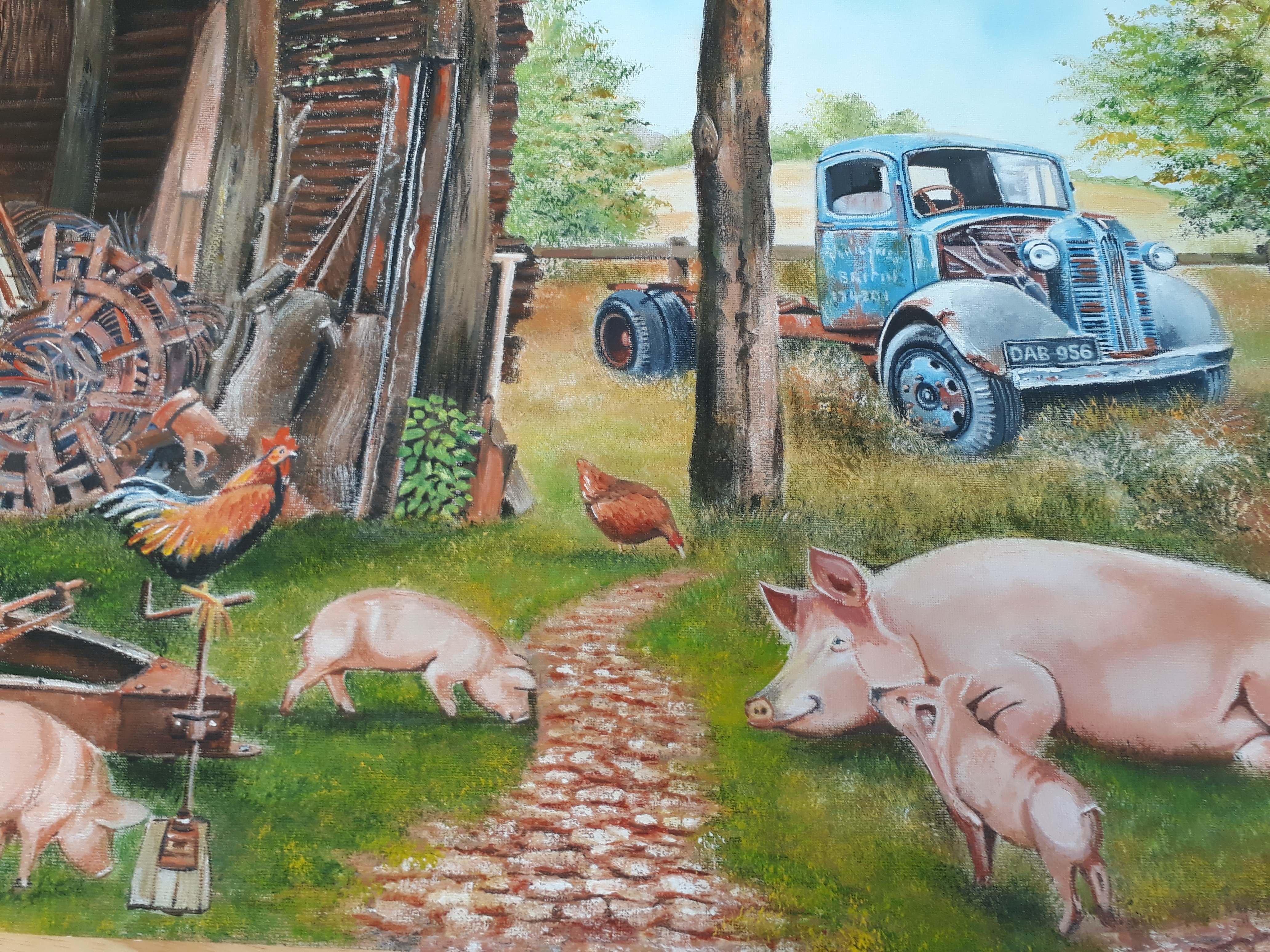 Martin Forster Farmyard Scene Saa