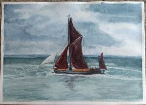 Thames barge off Southend 