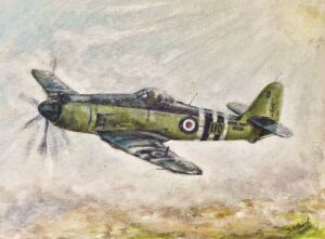 Spitfire-RAF-Aircraft - Mixed Media-Sarah Bird