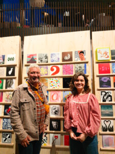 My dad and I in front of my entry at the exhibition.